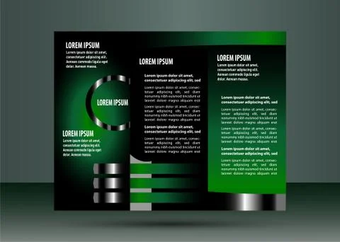 Tri fold Brochure Flyer design layout vector template Stock Illustration