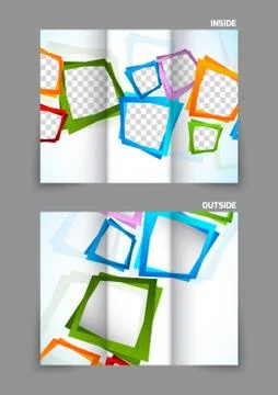 Tri fold brochure Illustrazione stock