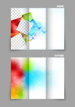 Tri fold brochure Stock Illustration