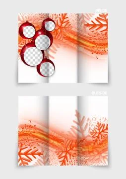 Tri-fold brochure Stock Illustration