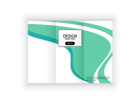 Tri fold Brochure liquid. Vector graphics. Stock Illustration