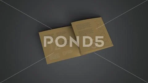 Tri Fold Brochure Mockup Square Leaflet Branding PSD Template