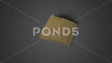 Tri Fold Brochure Mockup Square Leaflet Branding Modèle PSD