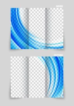 Tri-fold brochure template design Stock Illustration