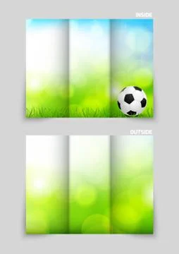 Tri-fold brochure template design Illustrazione stock
