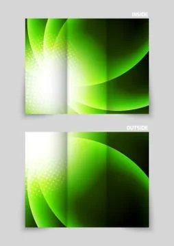 Tri-fold brochure template design Illustrazione stock