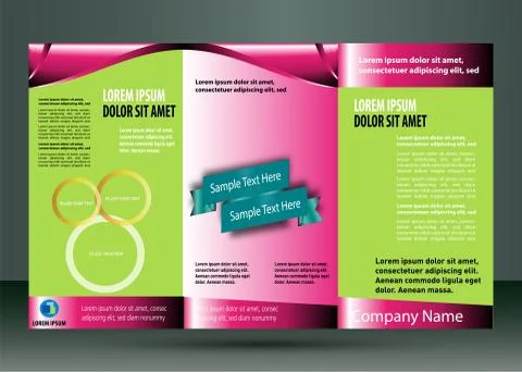 Tri fold brochure template Illustrazione stock
