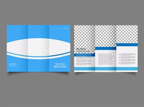 TRI fold brochure vector design. Vector graphics and design. Stock Illustration
