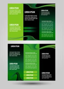Tri fold brochure vector Stock Illustration