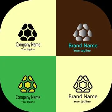 Tri-Hex Cluster logo Stock Illustration