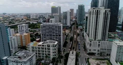 Tri-Rail through Downtown Miami Video stock 149128449