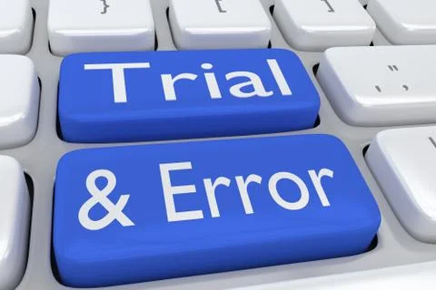 Trial and Error concept Illustrazione stock