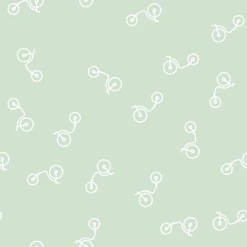 Trial bicycle line seamless pattern Stock Illustration
