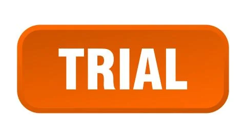 Trial button. trial square 3d push button Illustrazione stock