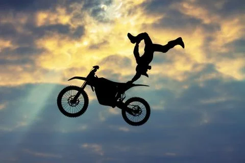 Trial evolution at sunset Stock Illustration