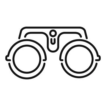 Trial frame being held by an optometrist during an eye exam Stock Illustration