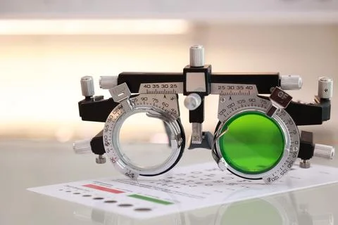 Trial frame for eye test 스톡 사진