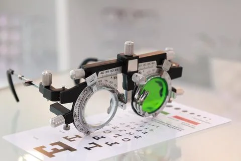 Trial frame for eye test Fotos Stock