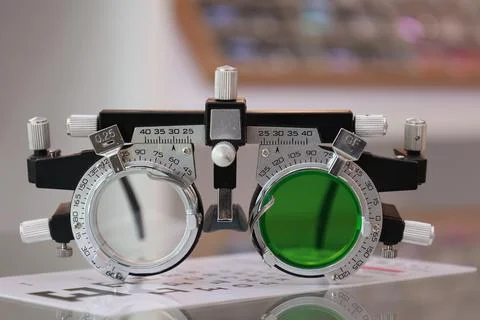 Trial frame for eye test 写真素材
