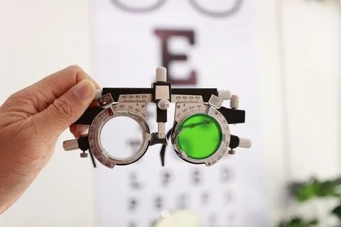 Trial frame for eye test 写真素材