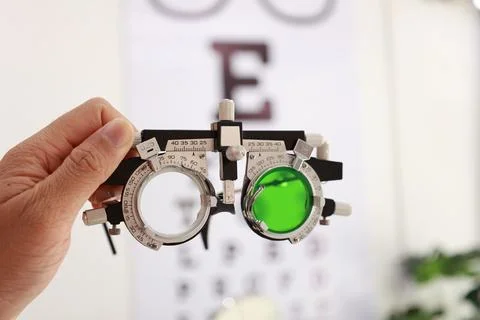 Trial frame for eye test Fotos Stock
