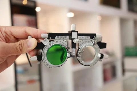 Trial frame for eye test 写真素材
