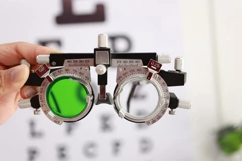 Trial frame for eye test Fotos Stock