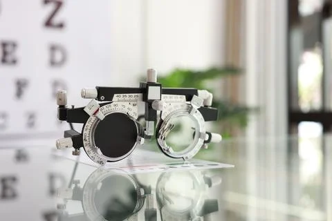 Trial frame for eye test Fotos Stock