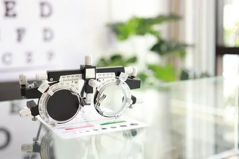 Trial frame for eye test 스톡 사진
