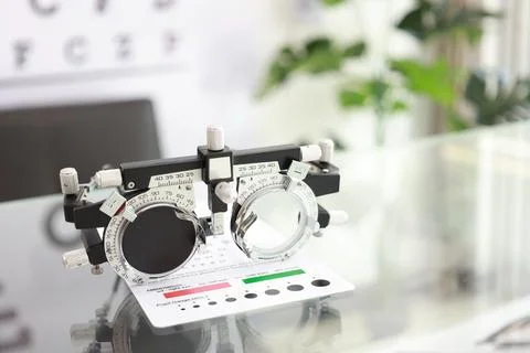 Trial frame for eye test Fotos Stock
