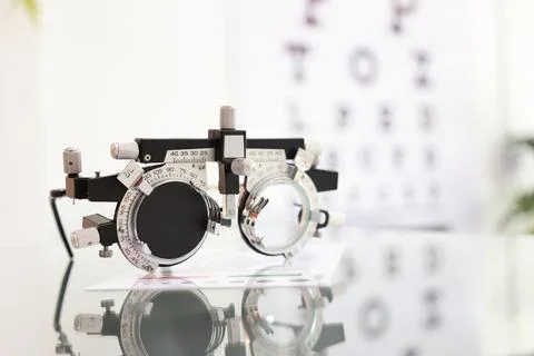 Trial frame for eye test Fotos de archivo