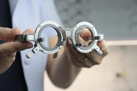 Trial frame eyeglasses 스톡 사진