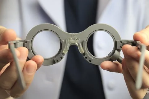 Trial frame eyeglasses 스톡 사진