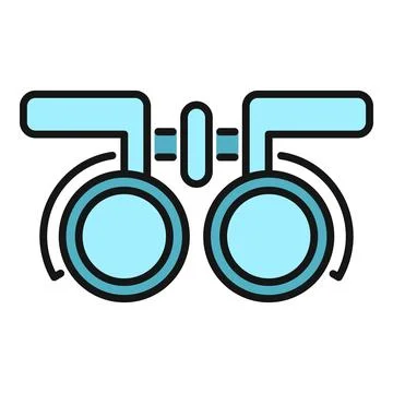 Trial frame icon for optical vision test 스톡 일러스트