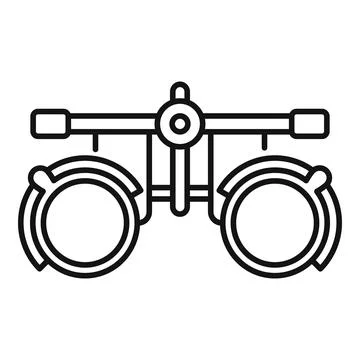 Trial frame icon for vision examination and optometry Stock Illustration