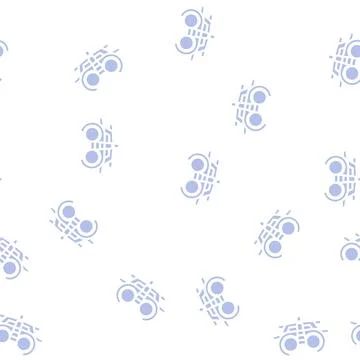 Trial frame ophthalmology glyph vector seamless pattern Illustrazione stock