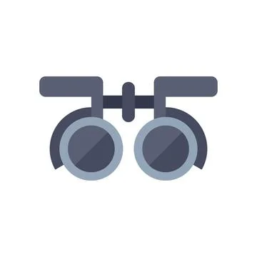 Trial frame optometrist tool checking eyesight vision healthcare 库存插图