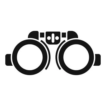 Trial frame optometry equipment icon showing eye exam concept Stock Illustration