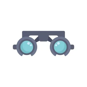 Trial frame showing concept of perfect vision during eye exam 库存插图