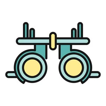 Trial frame for vision testing during eye exam 스톡 일러스트