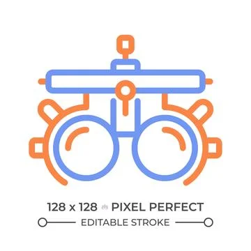 Trial frames two color line icon Stock Illustration