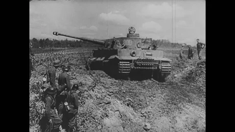 Trial of the German tank Tiger Stock Footage 221074201
