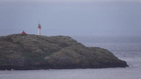 Trial Islands Lighthouse Stock Footage 112540124