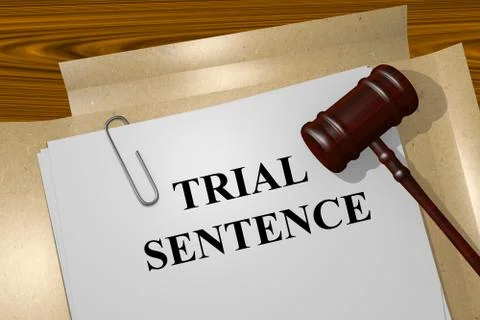 Trial Sentence concept Stock Illustration