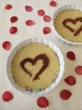 Triamisu cream for two Stock Photos