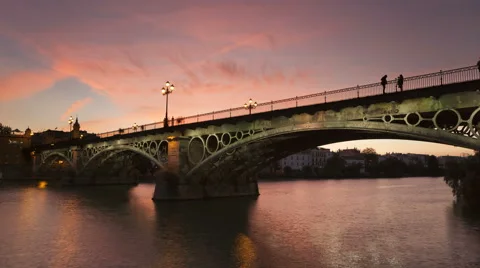 Triana Bridge Stock Footage 50866251