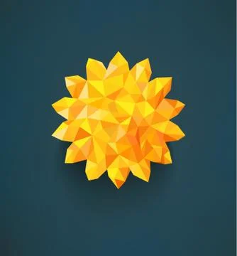 Triange retro sun Stock Illustration