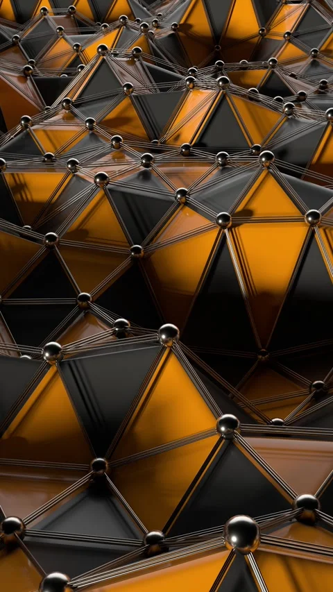 Trianglar 3D Grid Vertical Stock Footage 283393732