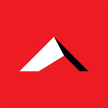 Triangle 3d arrow simple logo vector Ilustración de archivo