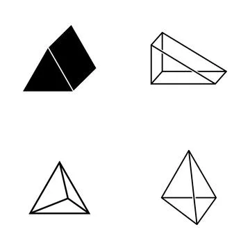 Triangle 3d icon vector 스톡 일러스트